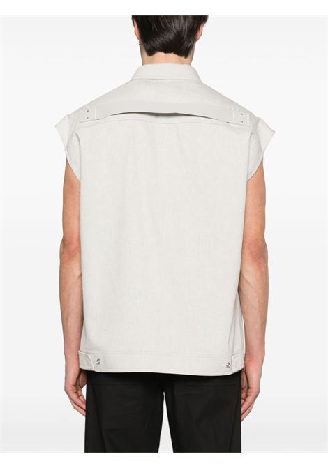 Giacca-camicia smanicata Jumbo in bianco sporco Rick Owens - uomo RICK OWENS | RU01E5776DRD41